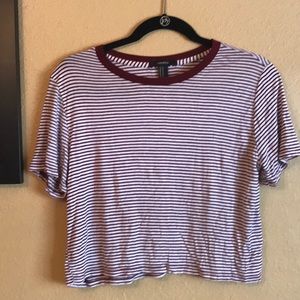 Forever 21 Red Striped Tee